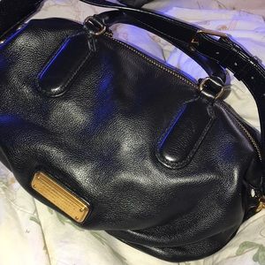 Authentic Marc Jacobs black leather satchel